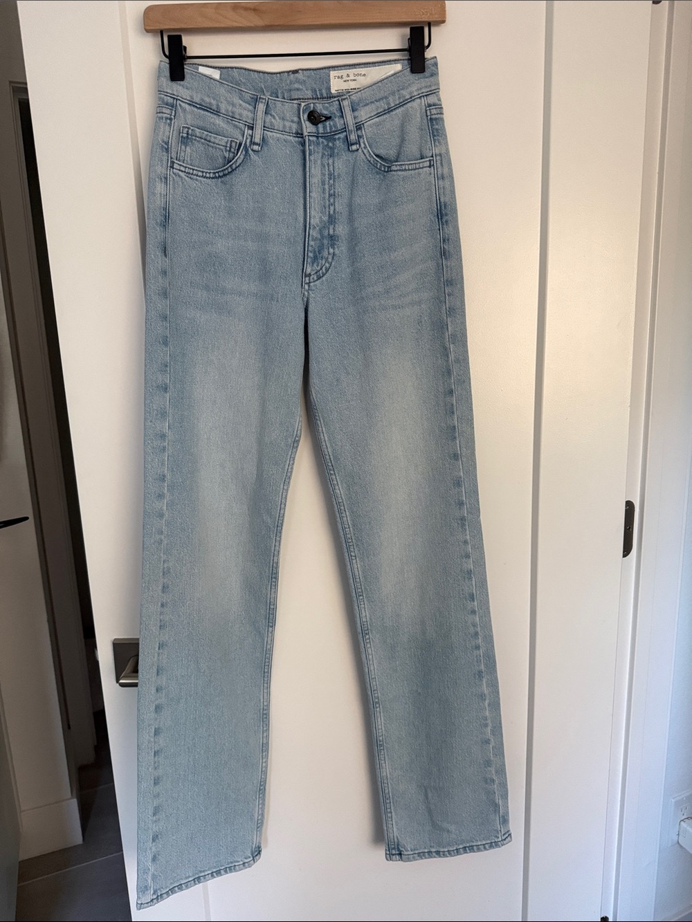 rag & bone Light Blue Straight-Leg Jeans